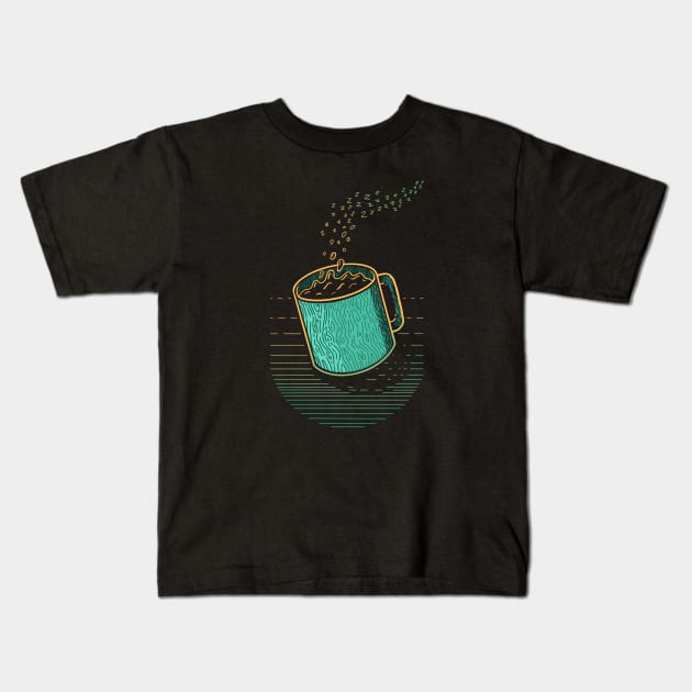 Dream coffee Kids T-Shirt by Coffee Hotline